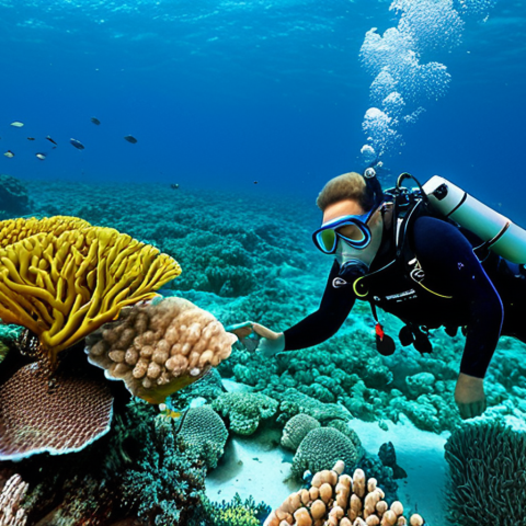 세이셸 해양 환경 연구소 - **Image Prompt: Coral Reef Monitoring and Restoration**
"A vibrant, crystal-clear underwater sce...